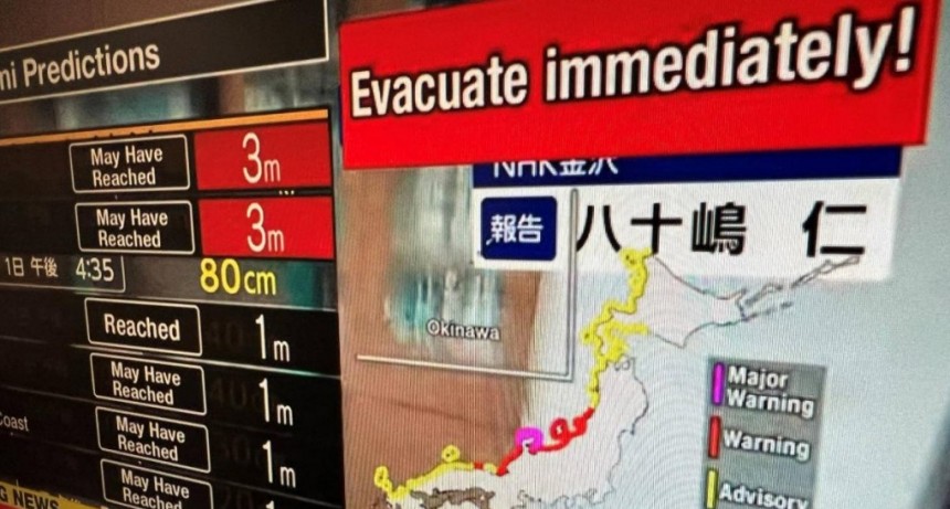  Violentos sismos en Japón provocaron alertas de tsunami en el Pacífico 