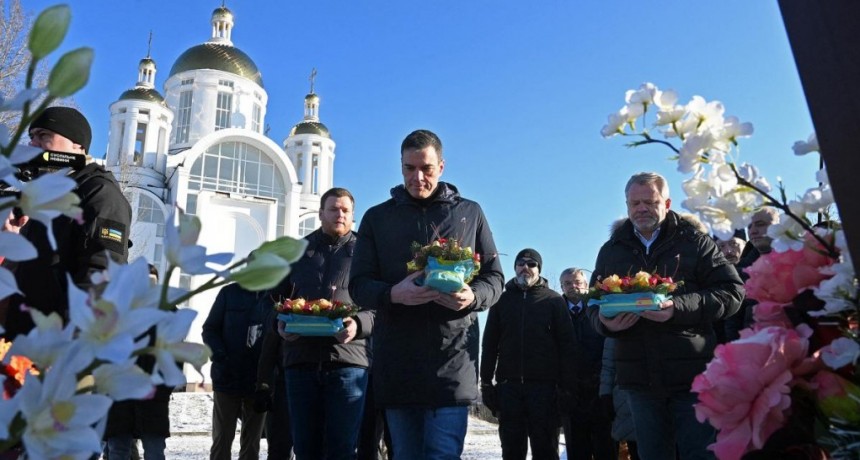  Pedro Sánchez viajó a Kiev para expresar su solidaridad con Ucrania 