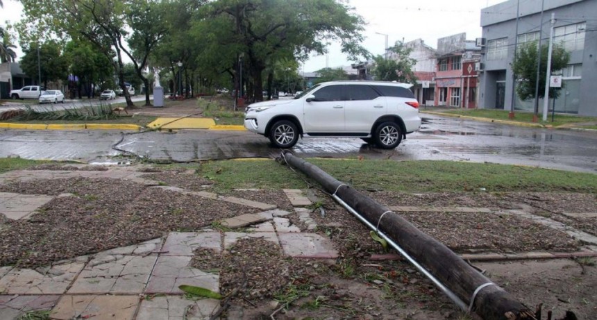 Un temporal de viento, lluvia y granizo provocó caída de árboles y voladuras de techos 