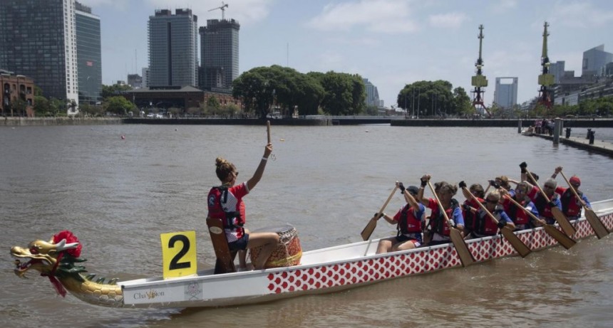 Festejo anticipado del año nuevo chino en Puerto Madero con competencia de 