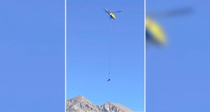  Con un helicóptero, rescataron a dos mellizos en el Aconcagua 