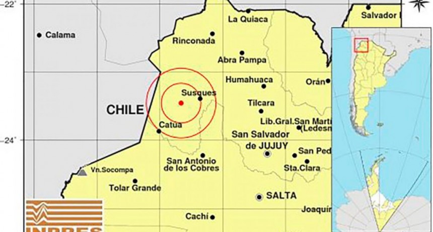  Jujuy registró un sismo de 6,4 en la escala de Richter que también se sintió en Chile 