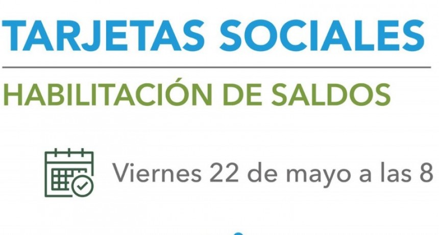 Este viernes se acreditarán las tarjetas sociales