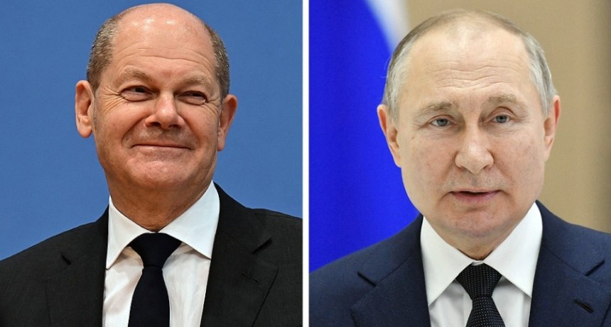 Putin y Scholz hablaron sobre la guerra, con foco en las crisis alimentaria y humanitaria 