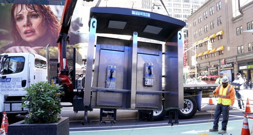  Desconectaron la ultima cabina telef&oacute;nica p&uacute;blica con monedas en la ciudad de Nueva York 