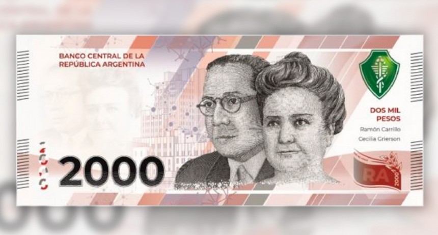  El Banco Central puso en circulación el billete conmemorativo de 2000 pesos 