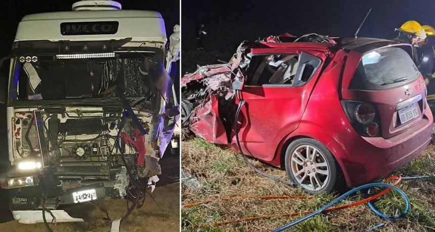  Dos mujeres murieron en un triple choque sobre la ruta 41 a la altura de Lobos 