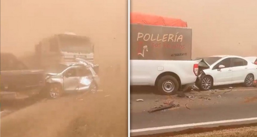  Un choque en cadena de 30 vehículos dejó un muerto y varios heridos en la autopista Rosario-Córdoba 