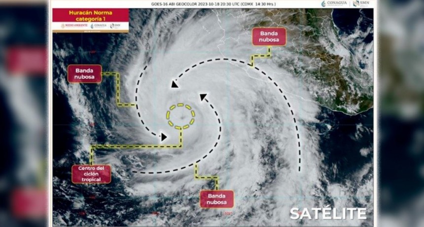  México activó un plan de emergencia ante la proximidad de la tormenta Norma 