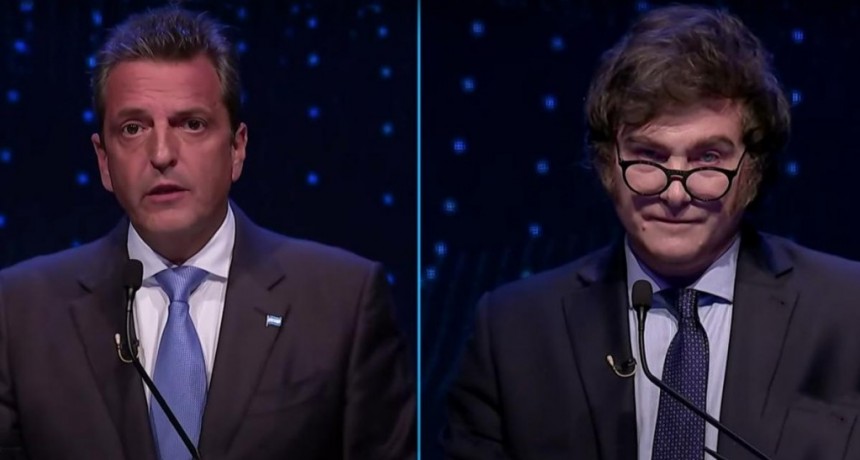  Sortean los seis temas del debate presidencial entre Massa y Milei 