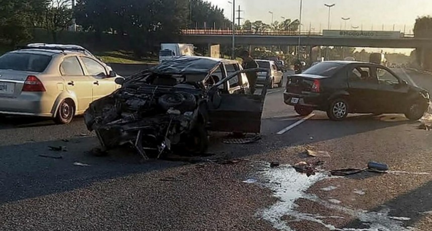  Choque múltiple en Panamericana con heridos trasladados e importantes demoras 